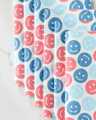 Smiley Face July Blue