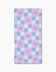 Blue Checkered Florals