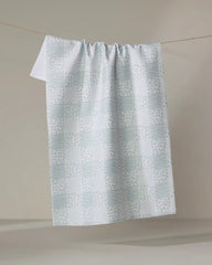 Mini Flowers and Stripes Check Green